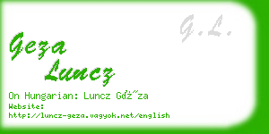 geza luncz business card